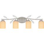 Ulysses Bathroom Vanity Light - Brushed Nickel / Opal Etched