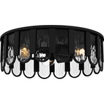 Vera Ceiling Light - Matte Black / Clear