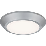 Verge Flush Mount Ceiling Light - Brushed Nickel / White