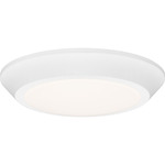 Verge Flush Mount Ceiling Light - Matte White / White