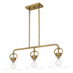 Webster Island Light - Weathered Brass / Clear