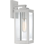 Westover Outdoor Lantern Wall Light - Stainless Steel / Clear Beveled