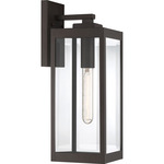 Westover Outdoor Lantern Wall Light - Western Bronze / Clear Beveled