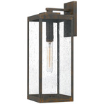 Westover Outdoor Lantern Wall Light - Industrial Bronze / Clear Seedy / Clear Seedy