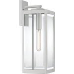 Westover Outdoor Lantern Wall Light - Stainless Steel / Clear Beveled