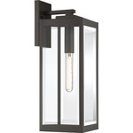 Westover Outdoor Lantern Wall Light - Western Bronze / Clear Beveled