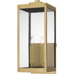 Westover Outdoor Wall Light - Antique Brass / Clear Seedy