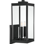Westover Outdoor Wall Light - Earth Black / Clear Beveled