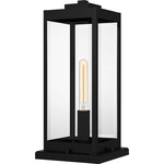 Westover Large Outdoor Pier Light - Earth Black / Clear Beveled