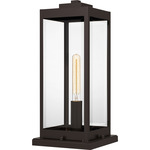 Westover Large Outdoor Pier Light - Western Bronze / Clear Beveled
