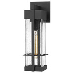 Wynn Outdoor Wall Light - Earth Black / Clear Seedy