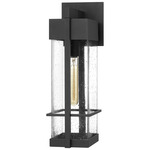 Wynn Outdoor Wall Light - Earth Black / Clear Seedy