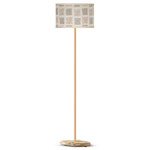 Quary Floor Lamp - Alder Wood / Tan / Sage Squares