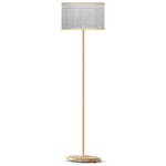 Quary Floor Lamp - Alder Wood / Textured Bone Squares