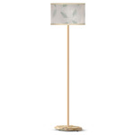Quary Floor Lamp - Alder Wood / Green Leaf