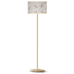 Quary Floor Lamp - Alder Wood / Pink Leaf