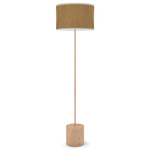 Artie Floor Lamp - Natural Veneer / Woven Bamboo