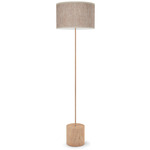 Artie Floor Lamp - Natural Veneer / Woven Crosshatch