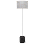 Ace Floor Lamp - Ebony / Textured Bone Squares