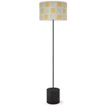 Ace Floor Lamp - Ebony / Yellow / Green Squares