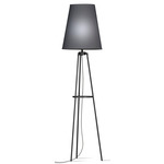 Anthony Floor Lamp - Black / Linen Black