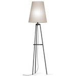 Anthony Floor Lamp - Black / Linen Oatmeal