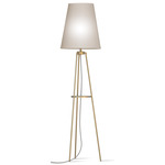 Anthony Floor Lamp - Brass / Linen Oatmeal