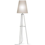 Anthony Floor Lamp - Silver / Linen Oatmeal