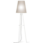 Anthony Floor Lamp - White / Linen Oatmeal