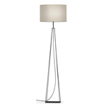 Tower Floor Lamp - Black / Linen Oatmeal