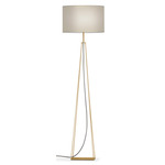 Tower Floor Lamp - Brass / Linen Oatmeal
