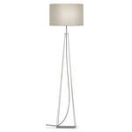 Tower Floor Lamp - Silver / Linen Oatmeal