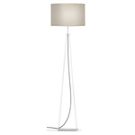 Tower Floor Lamp - White / Linen Oatmeal