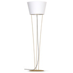 Nelson Floor Lamp - Brass / Linen White