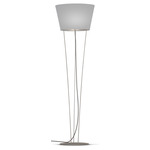 Nelson Floor Lamp - Silver / Linen Grey