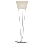 Nelson Floor Lamp - Silver / Linen Oatmeal