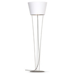 Nelson Floor Lamp - Silver / Linen White