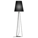 Ava Floor Lamp - Black / Linen Black