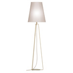 Ava Floor Lamp - Brass / Linen Oatmeal