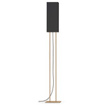Ling Floor Lamp - Brass / Linen Black