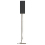 Ling Floor Lamp - Silver / Linen Black