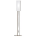 Ling Floor Lamp - Silver / Linen White