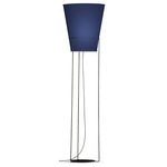Luke Floor Lamp - Black / Linen Navy