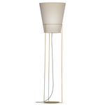 Luke Floor Lamp - Brass / Linen Oatmeal