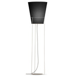 Luke Floor Lamp - Silver / Linen Black