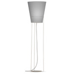 Luke Floor Lamp - Silver / Linen Grey
