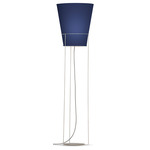 Luke Floor Lamp - Silver / Linen Navy