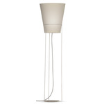 Luke Floor Lamp - Silver / Linen Oatmeal
