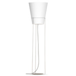 Luke Floor Lamp - Silver / Linen White