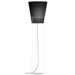 Luke Floor Lamp - White / Linen Black